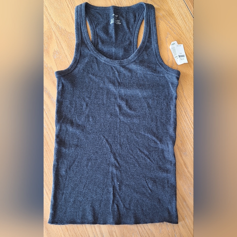 Aerie Dark Gray Ribbed Tank Top SIZE SMALL